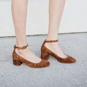 Madewell The Inez Stud Ankle-Strap Shoe